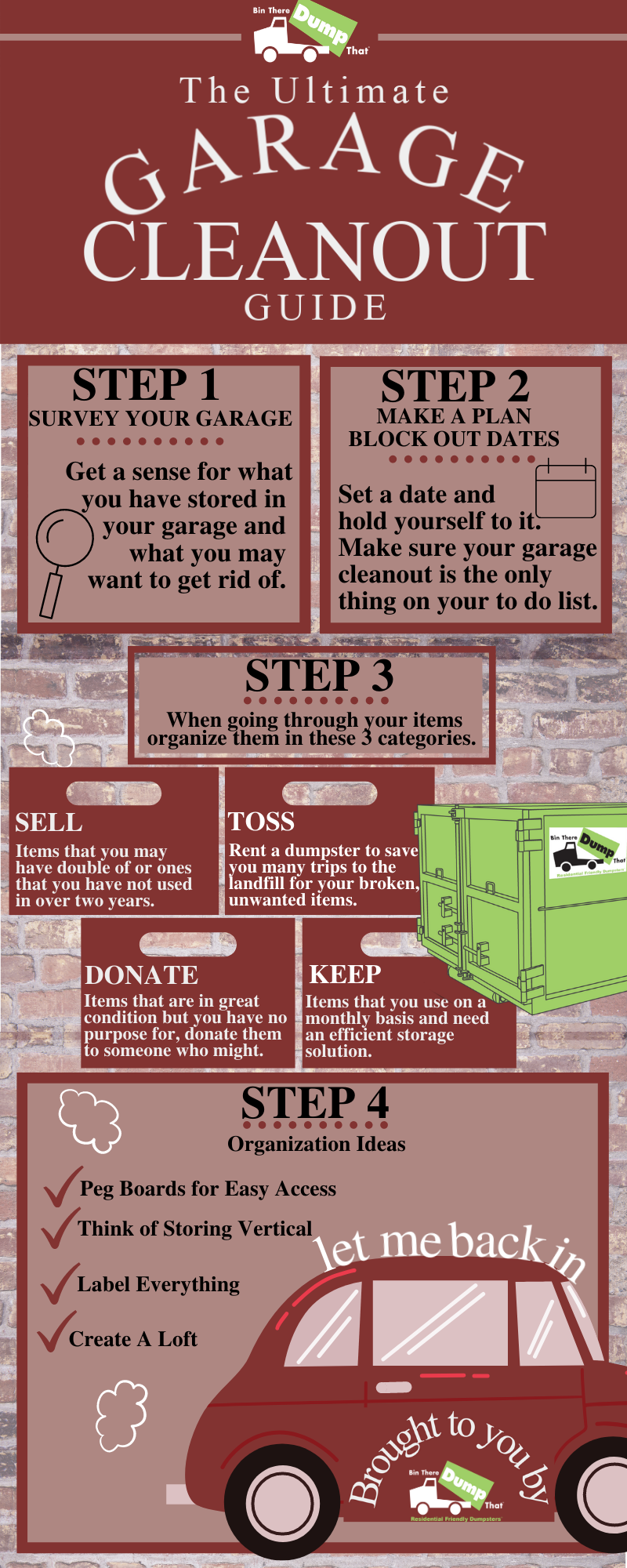 Garage Cleanout Infographic By Bin There Dump That